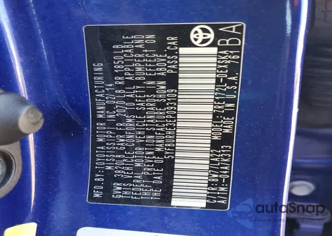 2014 Toyota Corolla L from USA, damaged, VIN 5YFBURHE3EP093109